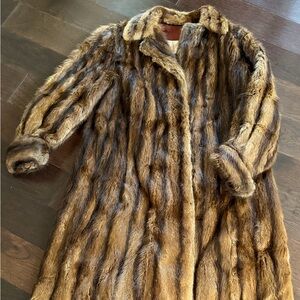 Luxurious Full length Brown Mink Fur Coat